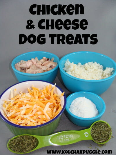 chicken , rice and cheese dog treat recipe