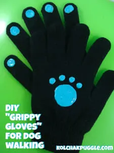 DIY Dog Walking Grippy Gloves