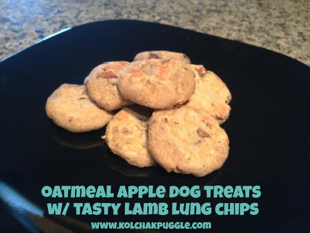 Oatmeal Apple Dog Treats with Lamb’s Lung Chips