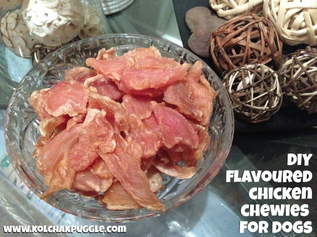 DIY Flavoured Chicken Jerky Treats for Dogs