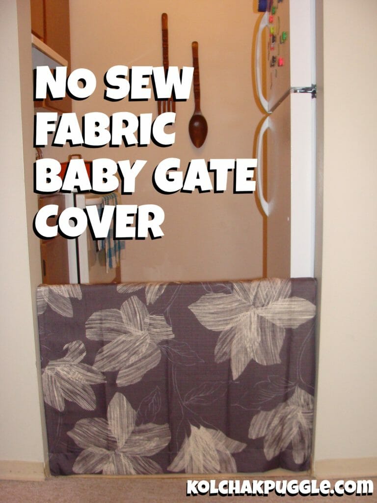 No Sew Fabric Baby Gate Cover