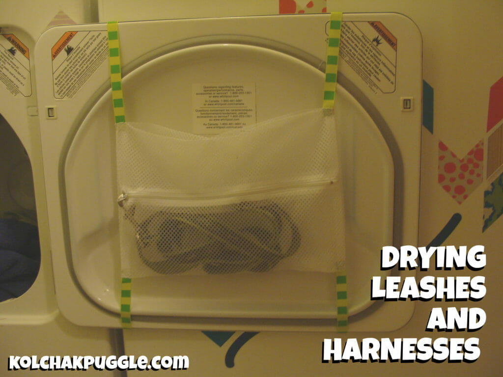 how to dry leashes and harnesses