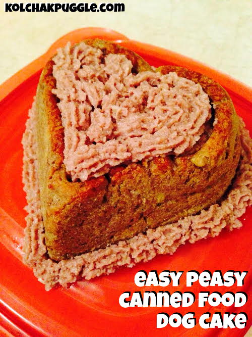 easy canned food dog cake recipe