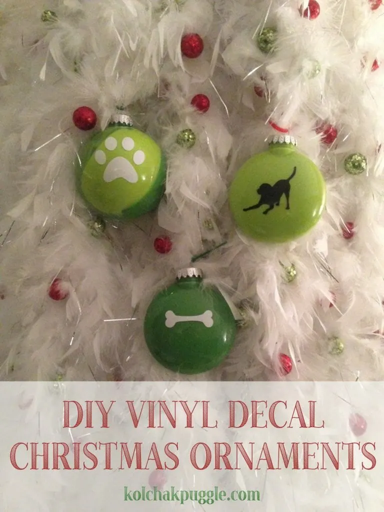 DIY Vinyl Decal Ornaments for Dog Lovers