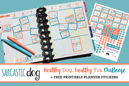 The Healthy Dog; Healthy You Challenge (and Free Printable Stickers)