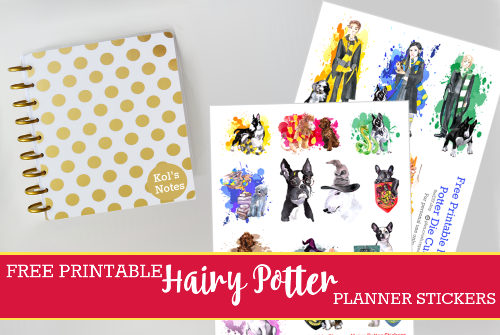 Free Printable “Hairy Potter” Planner Stickers & Die Cuts