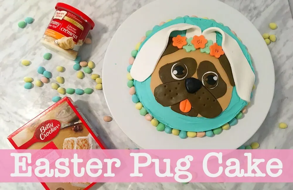 Pug Lover Easter Cake  | Kol's Notes the DIY Dog