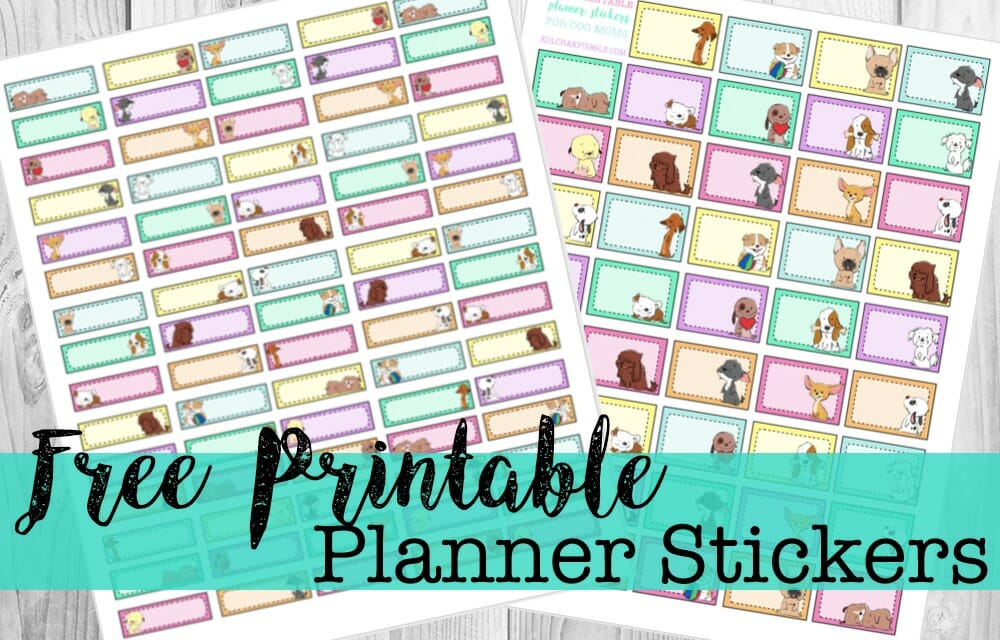 {Free Printable} Pastel Puppies Planner Stickers