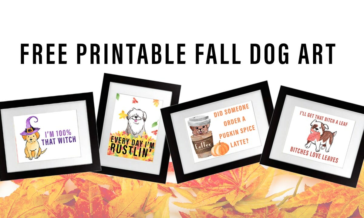 Free Printable Fall Art for Dog Lovers