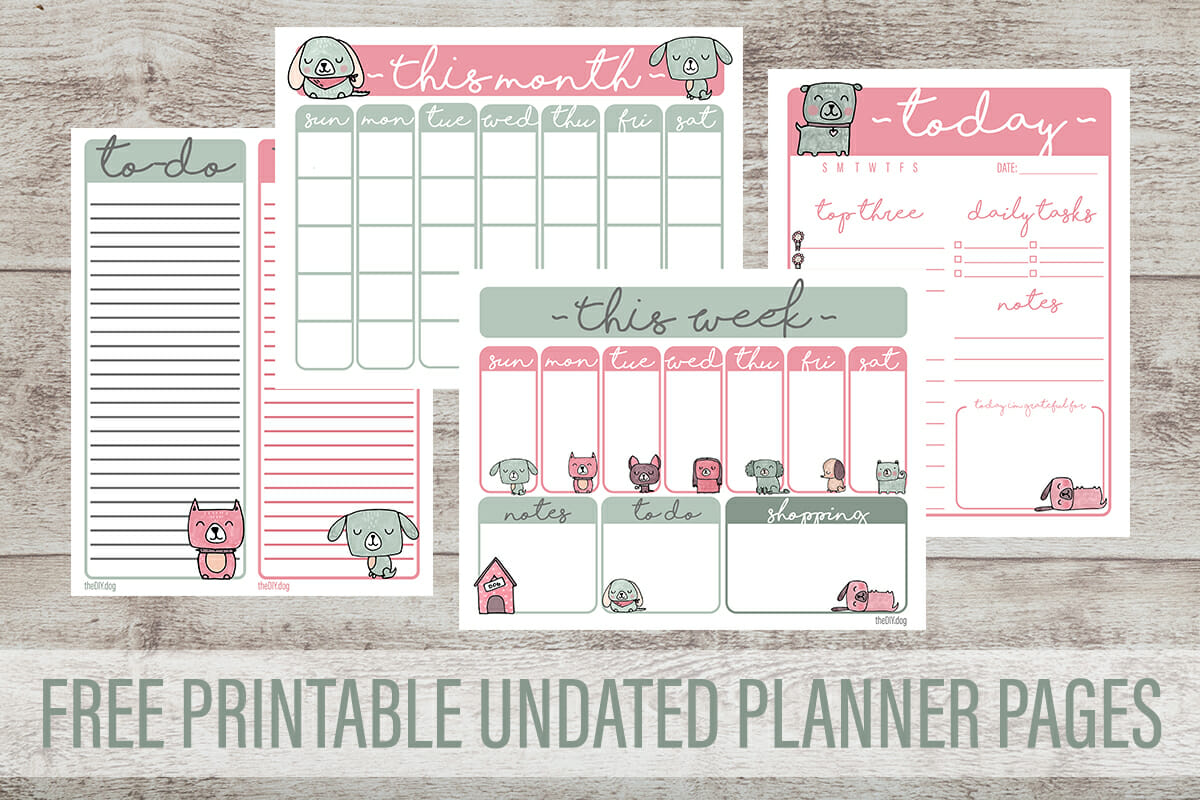 Free Printable Planner Pages for Dog Lovers