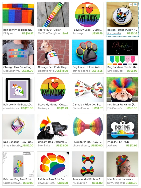 Pride for Dog Lovers on Etsy